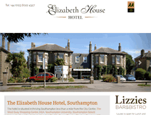 Tablet Screenshot of elizabethhousehotel.com